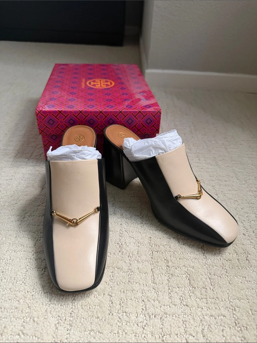 Tory Burch Equestrian Link Mules